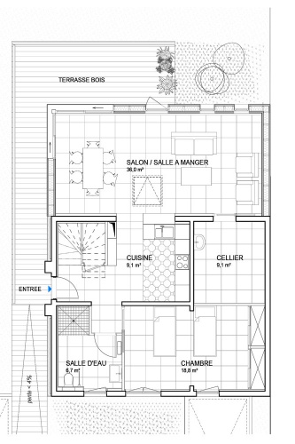 Extension et mise en accessibilit� d'une maison � Petit Port - Nantes : MKH-architecte-Extension-Nantes-quartiers-nord-44