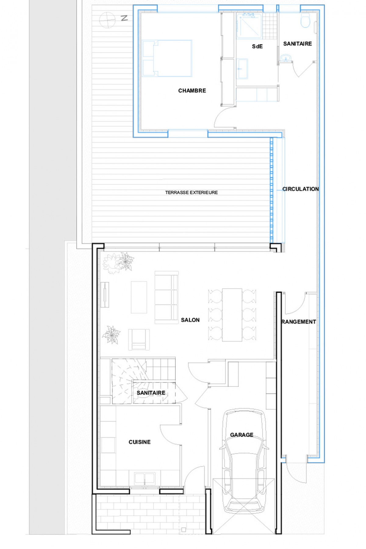 R�habilitation et extension d'une maison d'habitation : MKH-architecte-Nantes-Extension-pavillon-torcy-77
