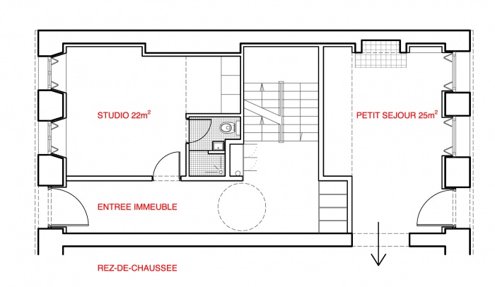 Rehabilitation rue Lesueur : LES-RDC.gif