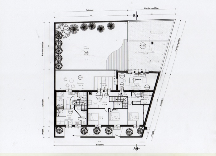 Rnovation d'une maison et amnagement de son extension ( projet en cours ) : Plan tage projet 