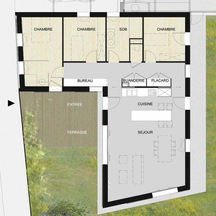 MAISON L - CONCEPTION ENVIRONNEMENTAL : ML 1 pLAN