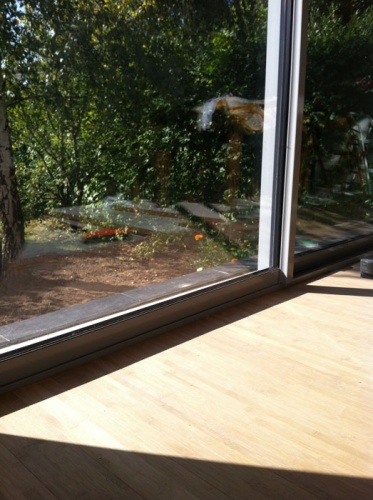 Extension d'une maison nantaise : s�jour ouvrant sur le jardin