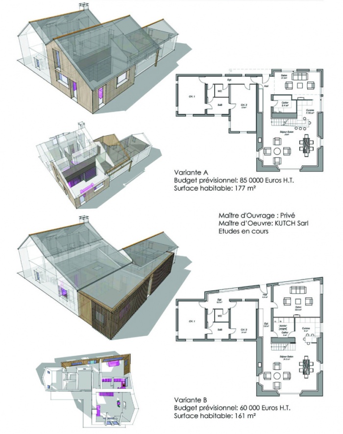 Extension transformation d'une maison (44) : projet camelot\'